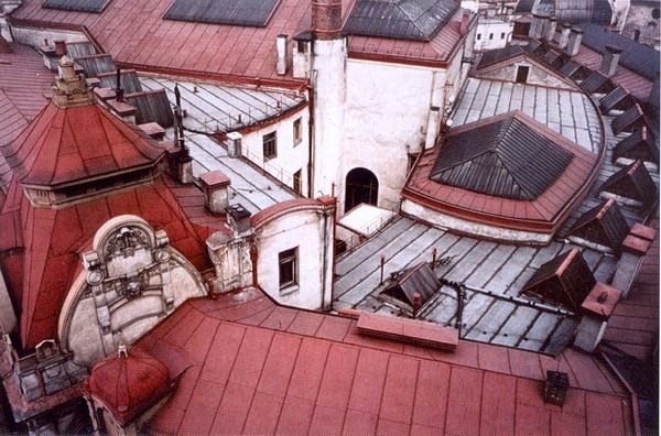 Franco Fontana, Urban Landscape, Praga (rooftops), 1967