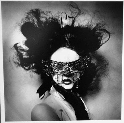 Irving Penn, Young Woman with Beaded Eye Mask, New York (IP.SV.1130.1), 2004