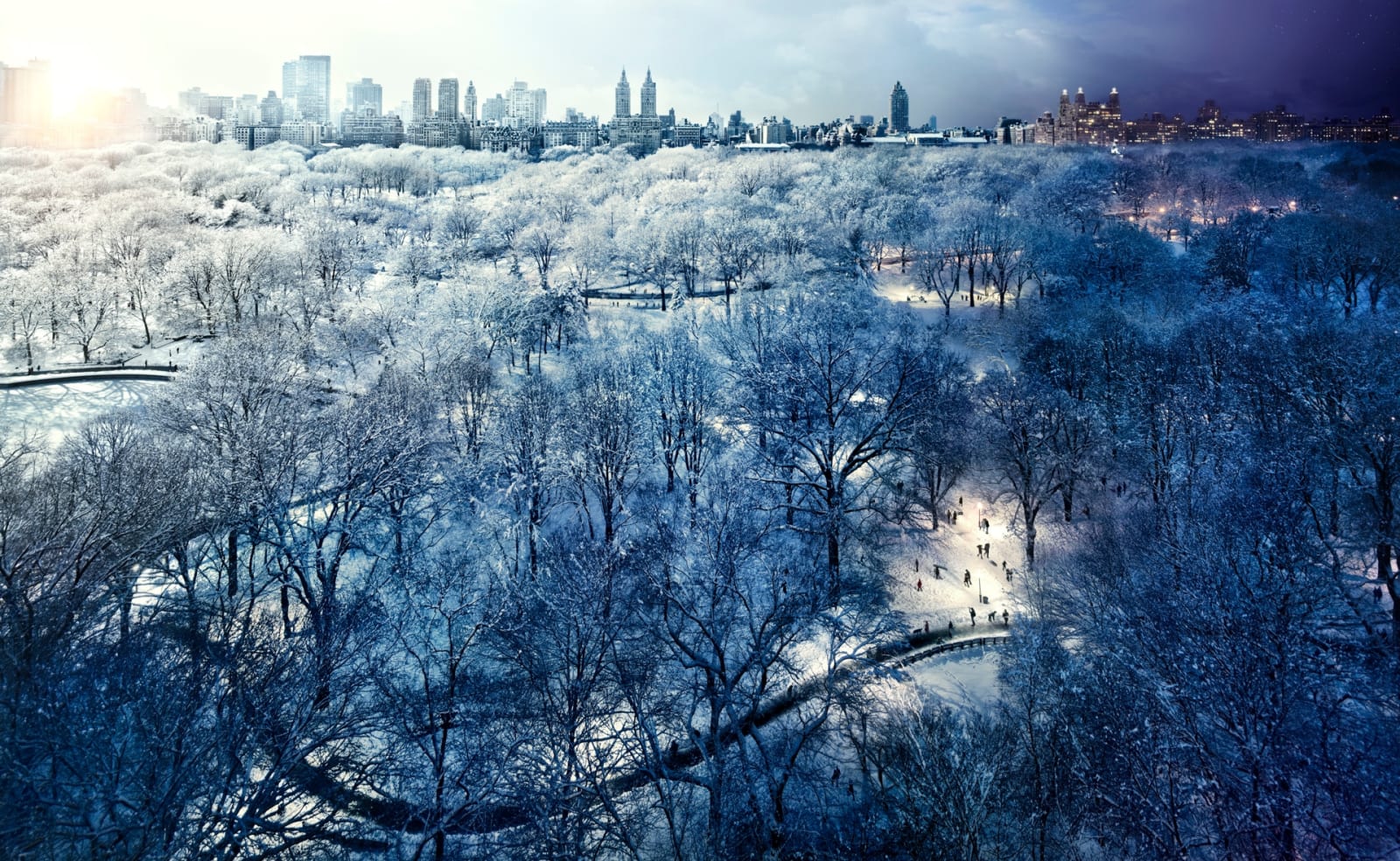 Stephen Wilkes, Central Park Snow, NYC, Day to Night™, 2010