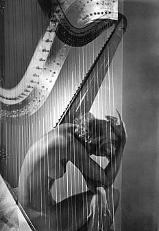 Horst P. Horst, Lisa with Harp, 1939