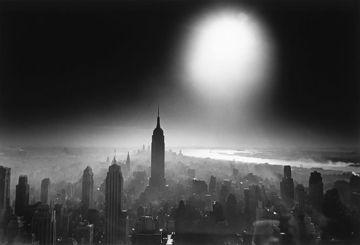 William Klein, Atom Bomb Sky, New York City, New York, 1955