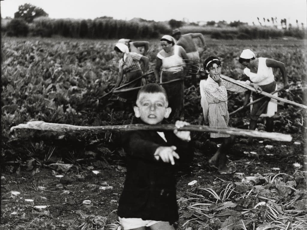 Mario Giacomelli, La Buona Terra 143 (Boy with Stick Pointing), 1964-66