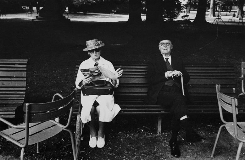 Paul Ickovic, Luxembourg Gardens, Paris, France (Couple Sitting on Bench), 1979