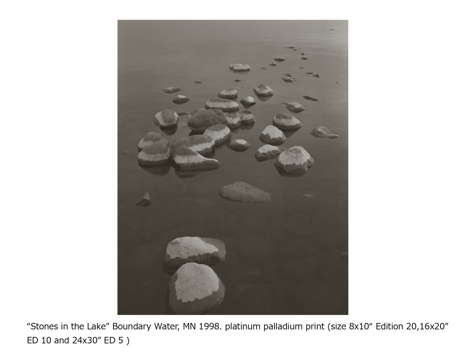 Koichiro Kurita, Stones in the Lake, Lake Superior, Minnesota, 1998