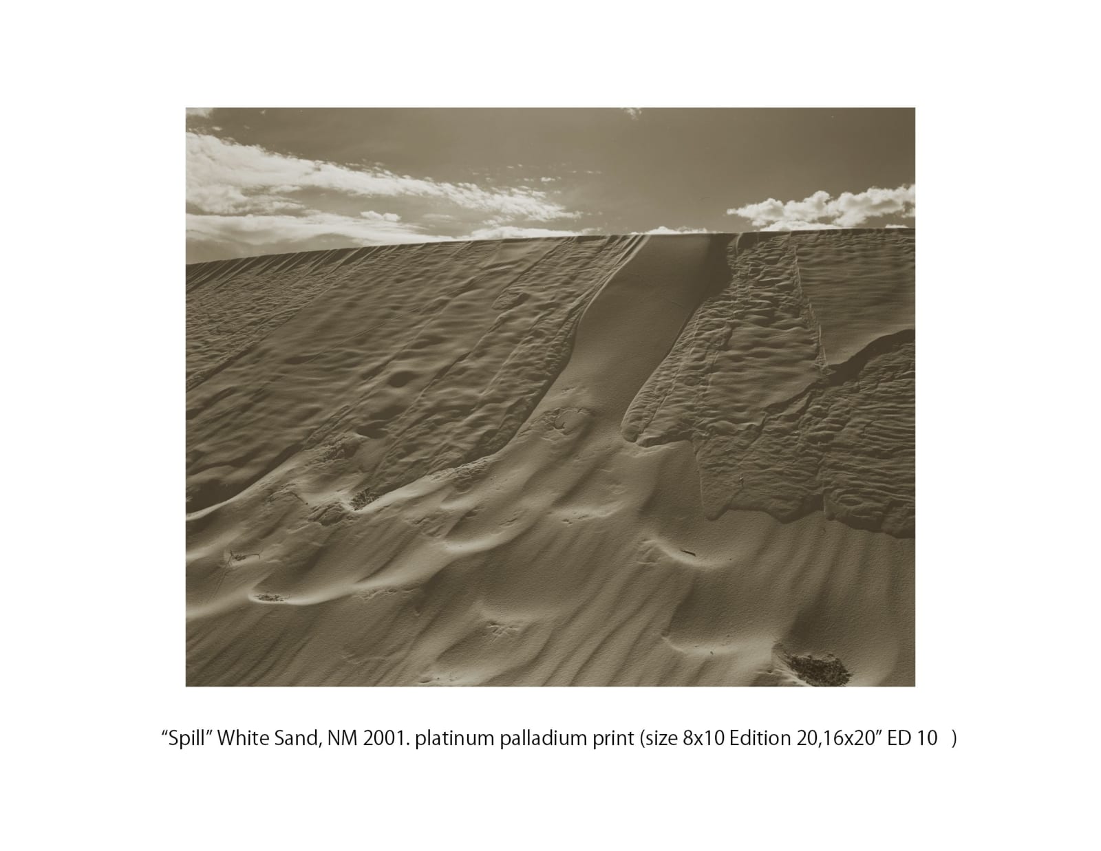 Koichiro Kurita, Spill, White Sands, New Mexico, 2001