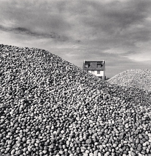 Michael Kenna, Pebbles and Beach House, Cayeaux sur Mer, France, 2009