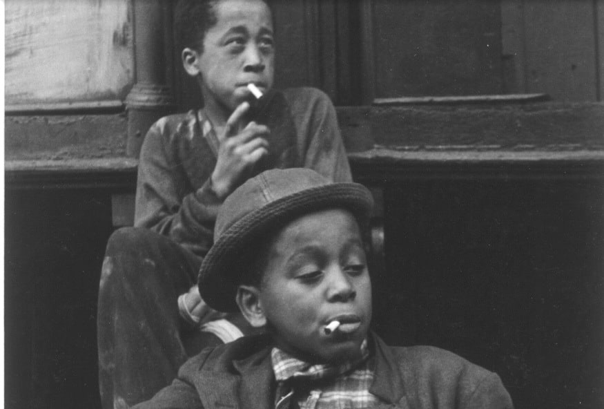 Helen Levitt, Boys Smoking Cigarettes, New York City, 1939