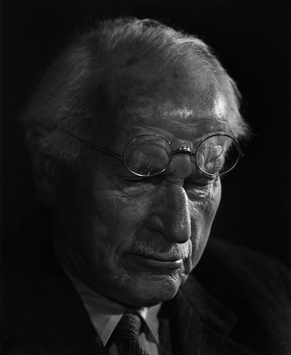 Yousuf Karsh, Carl Jung (eyeglasses, eyes closed), 1958