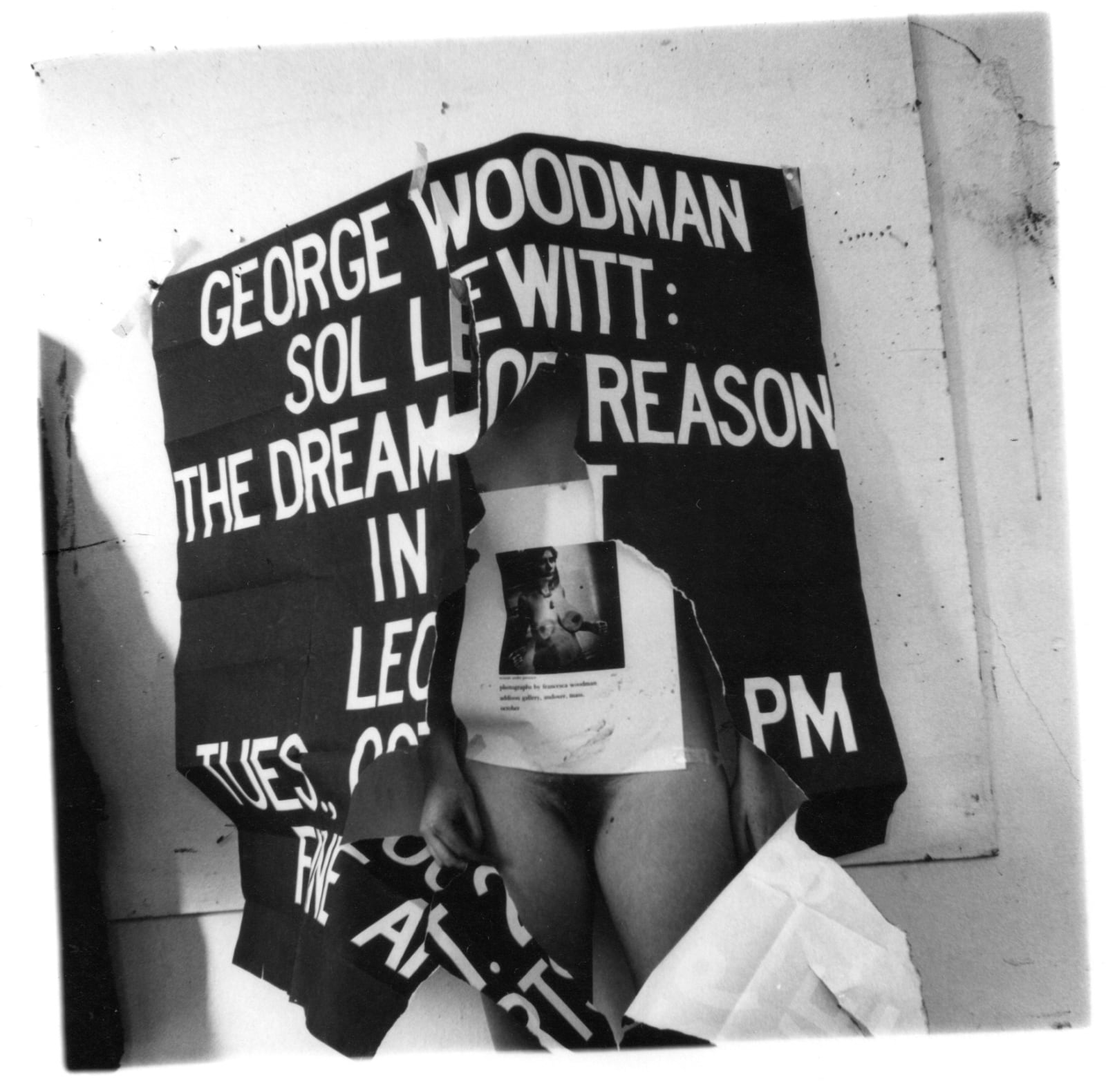 Francesca Woodman, Untitled (George Woodman, Sol Lewitt, Francesca Woodman Addison Gallery), c. 1976