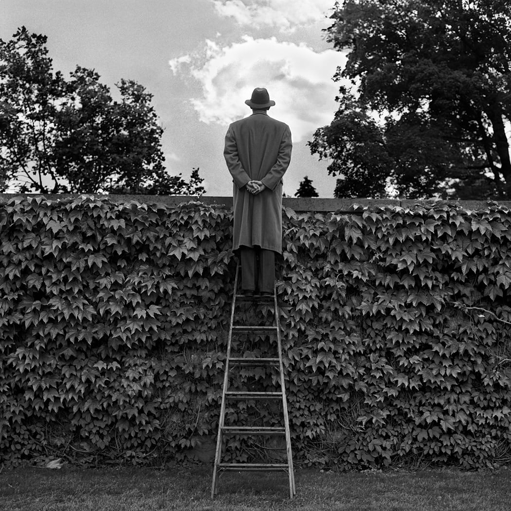 Rodney Smith, A.J. Looking over Ivy-covered Wall, Harriman, NY