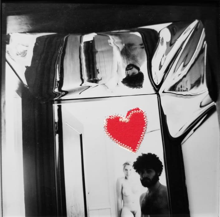 Francesca Woodman, Providence (red heart Francesca and Michael), 1972-74