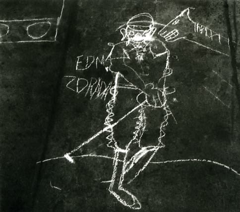 Helen Levitt, Chalk Drawing (golfer), 1937