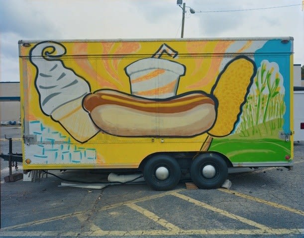 Jim Dow, Rear of Truck Selling Hot Dogs at Mexican Market, Raleigh, NC, 2012