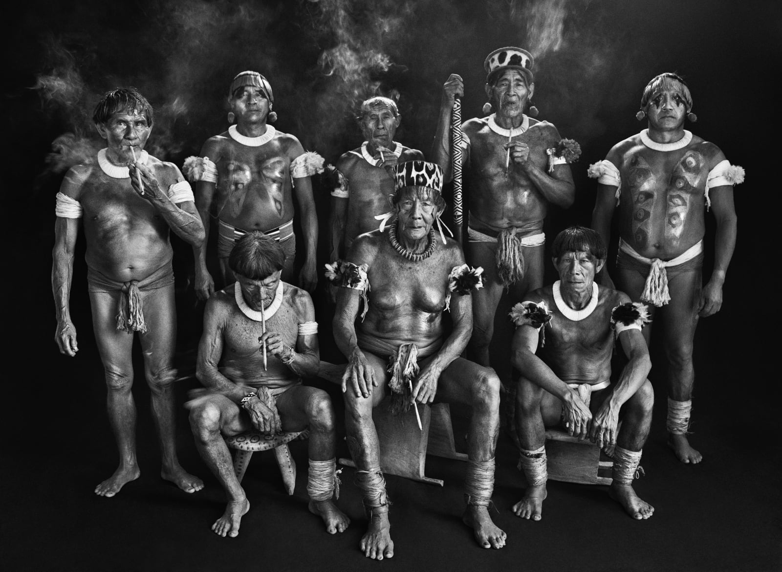 Sebastião Salgado, Kamayurá pajés (shamans). Xingu Indigenous Territory, State of Mato Grosso, Brazil, 2005