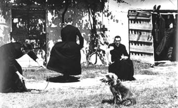 Mario Giacomelli, Pretini (hoop, dog, chicken), 1962-63