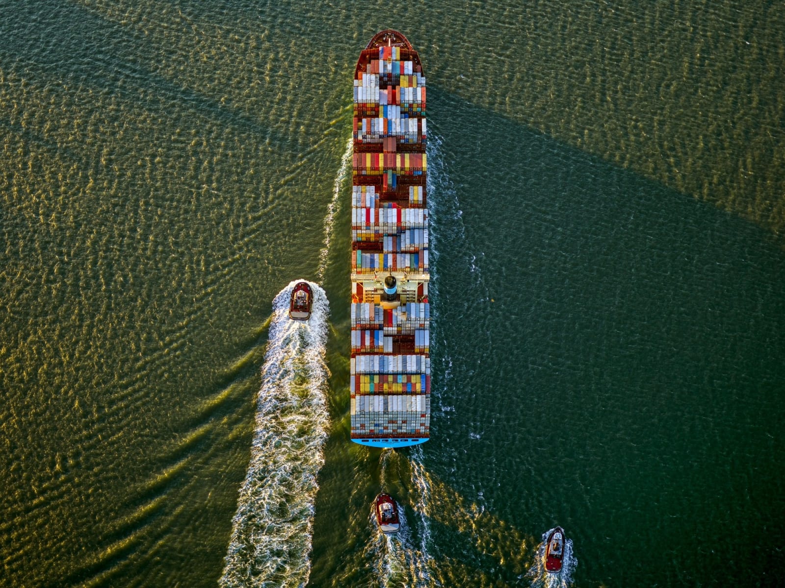 Jeffrey Milstein, Container Ship and Tugs