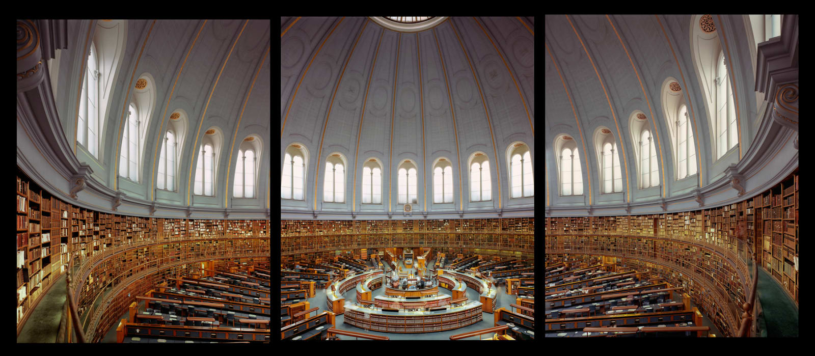 Jim Dow, View of The British Library Reading Room, Bloomsbury, London, England , 1983