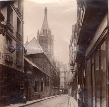 Eugene Atget, Rue et eglise Saint-Severin: V Quartier de la Sorbonne (3038), c.1898