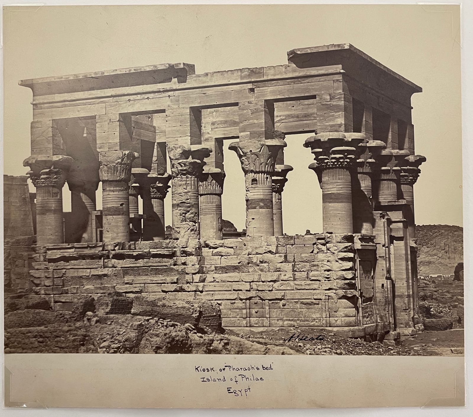 Antonio Beato, Trajan's Kiosk, or Pharaoh's Bed, Island of Philae, Egypt, c. 1887