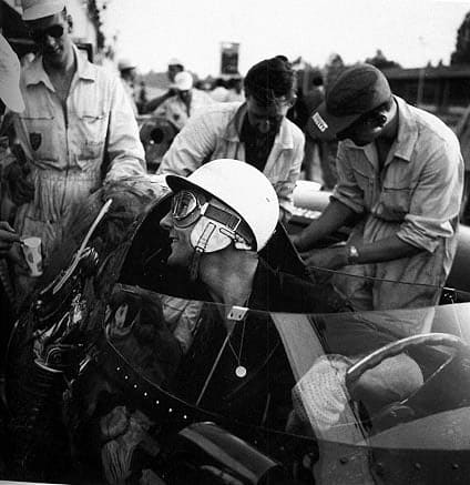 Jesse Alexander, Portrait of Stirling Moss in a Vanwall, Monza, Italy, 1958