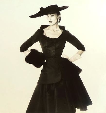 Irving Penn, Fashion Study, Black Hat and Dress
