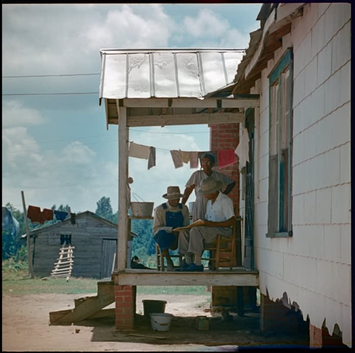 Gordon Parks, Untitled, Mobile, Alabama (37.004) (porch), 1956