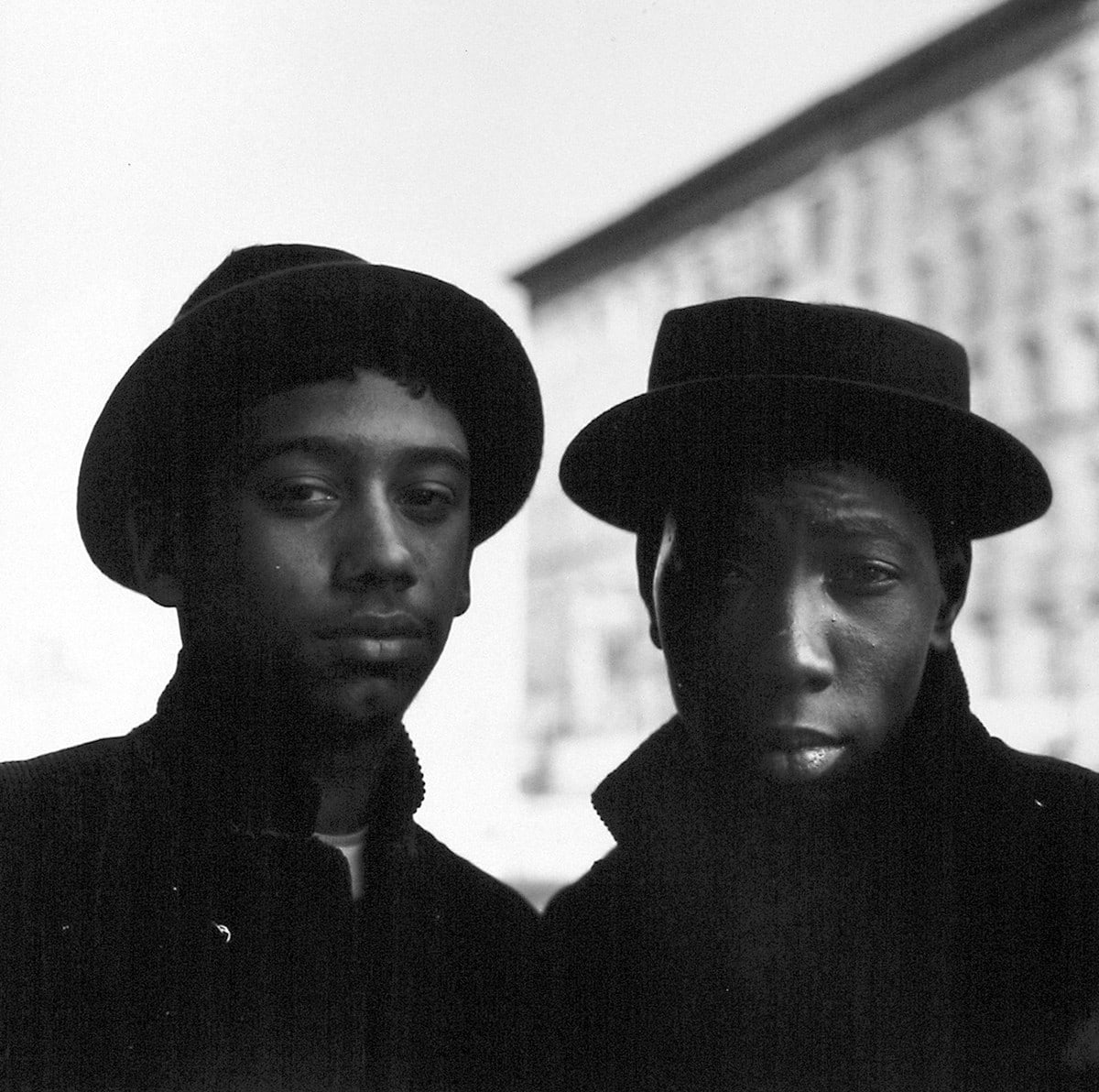 Bruce Davidson, East 100th Street (two young men in hats), 1966-1968