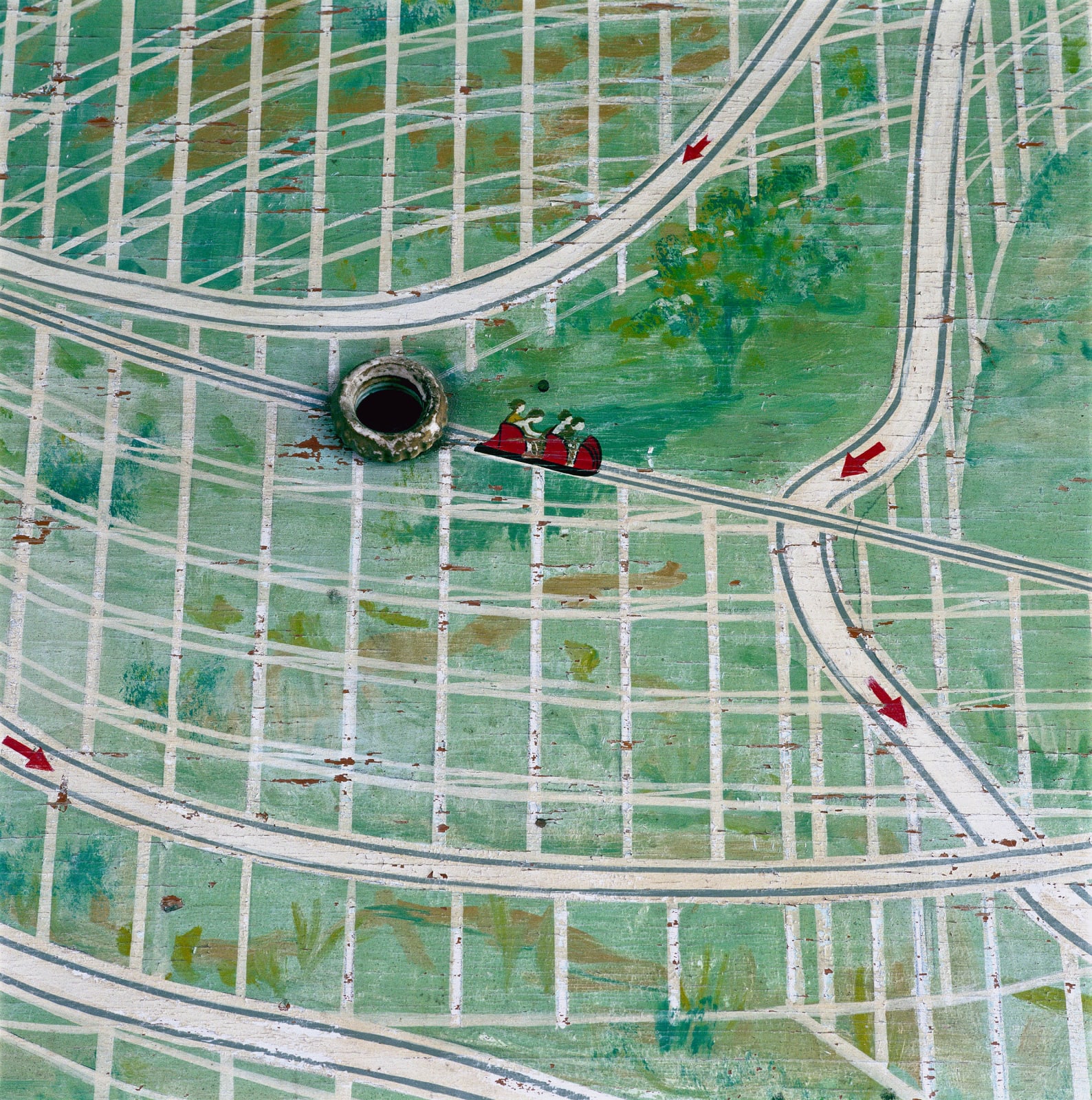 Jeff Brouws, Lakeside Coaster detail, Denver, Colorado, 1990