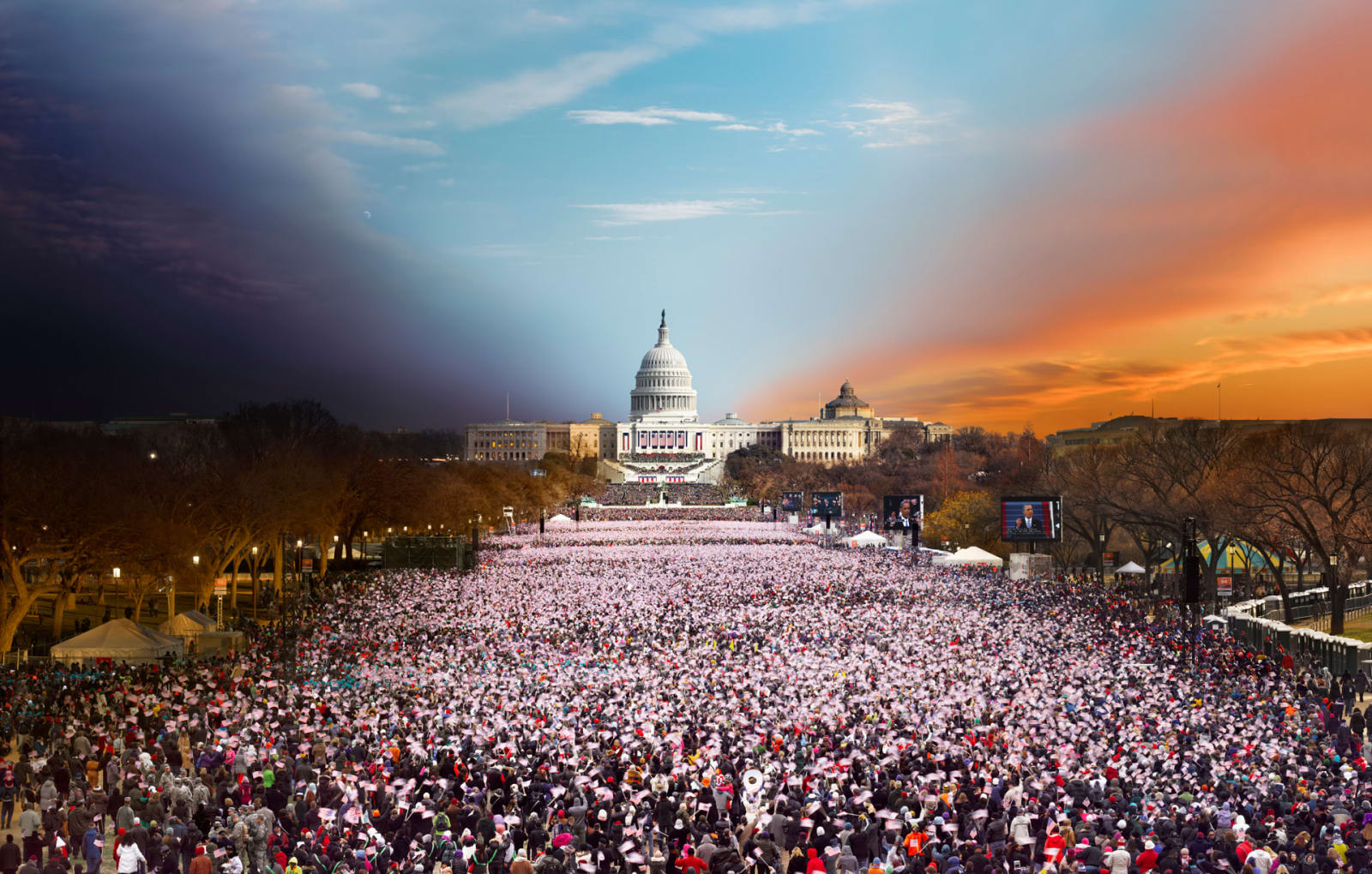 Stephen Wilkes, Presidential Inauguration, Washington DC, Day to Night™, 2013