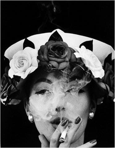 William Klein, Hat and Five Roses, Vogue, Paris, France, 1956