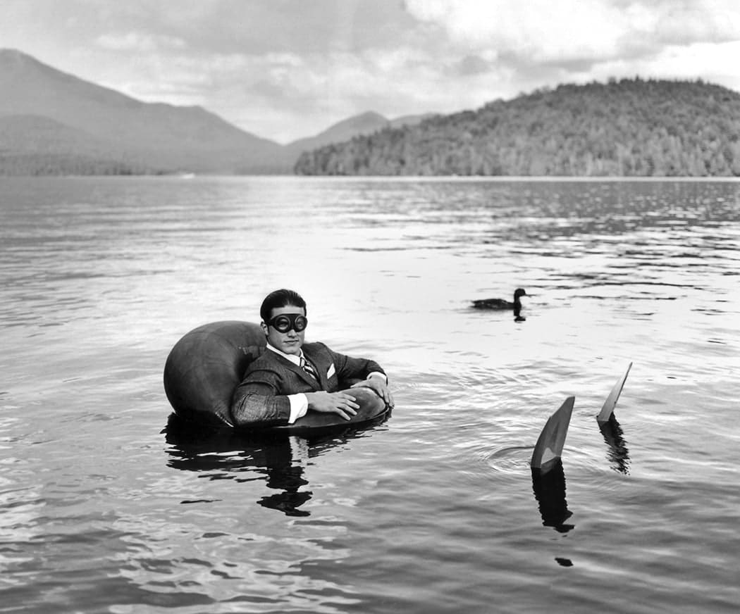 Rodney Smith, James in Innertube with Duck, Lake Placid, New York, 2006