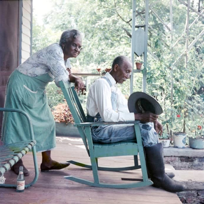 Gordon Parks, Untitled, Mobile, Alabama (37.037) (couple on porch), 1956