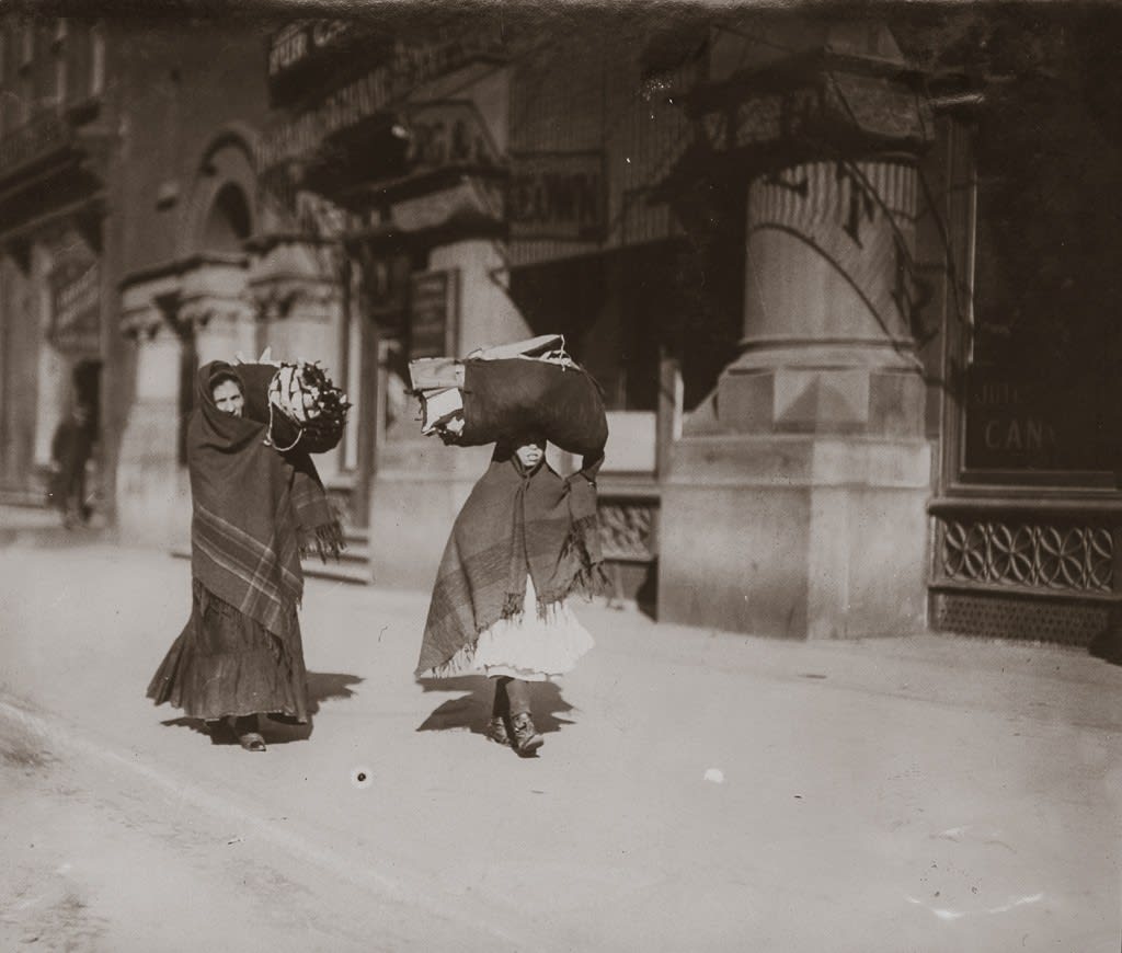 Lewis Wickes Hine, Women Carrying Garments, Bleecker Street, New York City, February, 1912