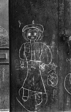 Helen Levitt, Chalk Drawing (lady with beret), 1939