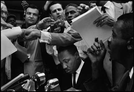 Bruce Davidson, Martin Luther King at Press Conference in Birmingham, Alabama, 1963