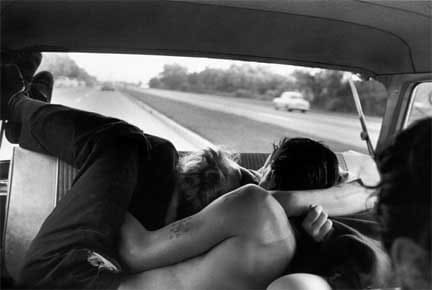 Bruce Davidson, Brooklyn Gang (couple necking in the backseat), 1959