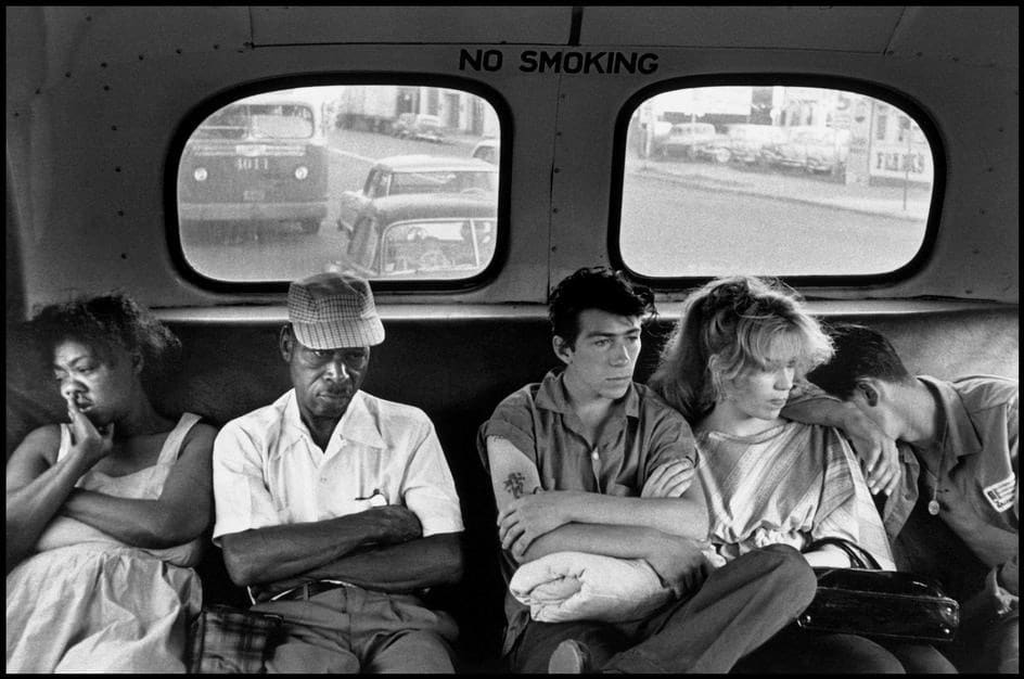 Bruce Davidson, Brooklyn Gang (back of the bus), 1959