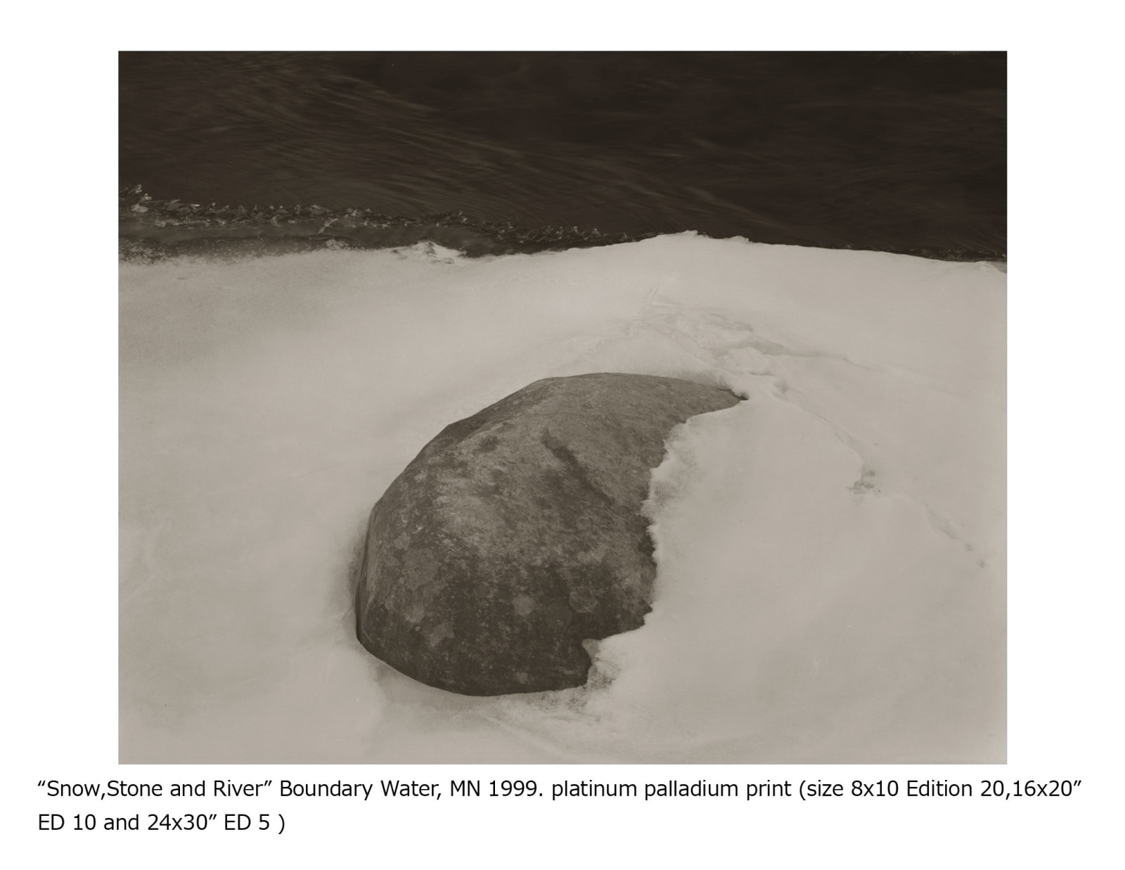Koichiro Kurita, Snow, Stone & River, Boundary Water Canoe Area, Minnesota, 1998