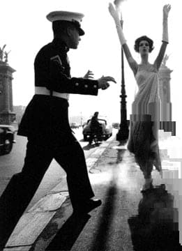 William Klein, Simone & Marines, Pont Alexandre III, Paris, France, 1960