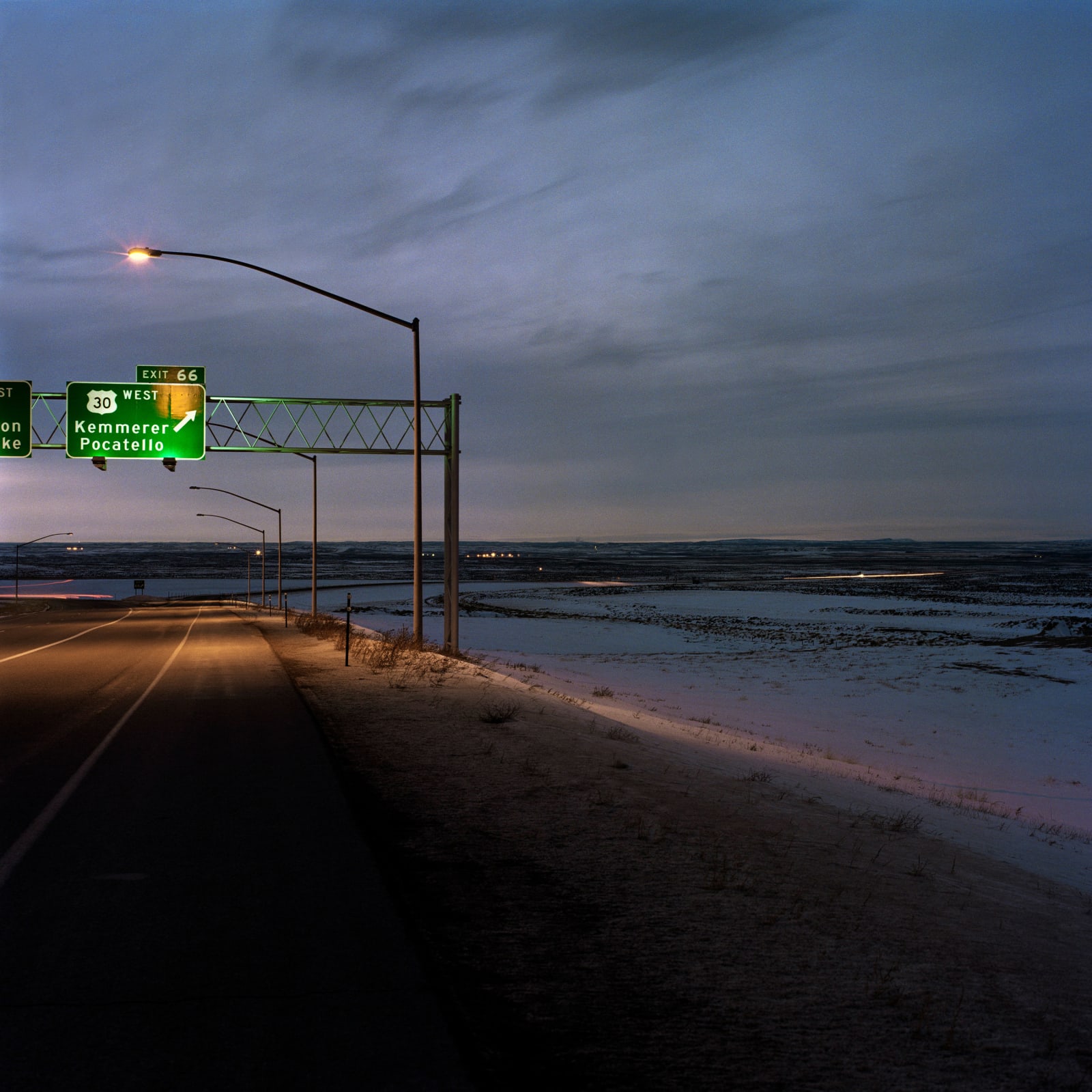 Jeff Brouws, Exit 66 off of I-80, near Little America, Wyoming, 1995