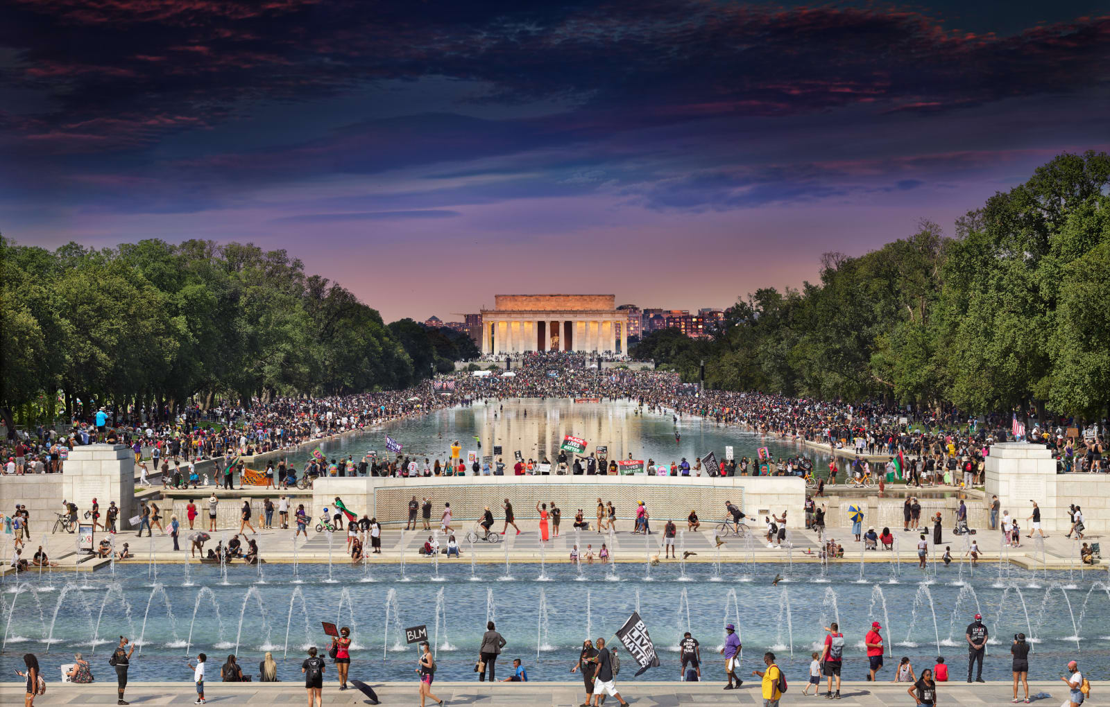 Stephen Wilkes, Commitment March, Washington DC, Day to Night™, 2020