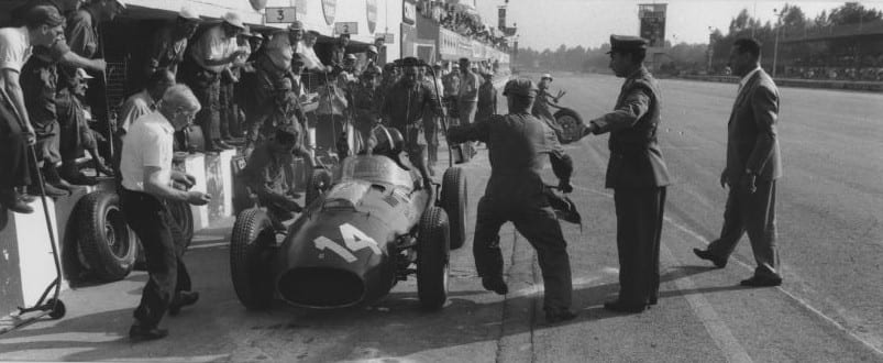 Jesse Alexander, Ferrari Pit Stop, Monza, Italy, 1958