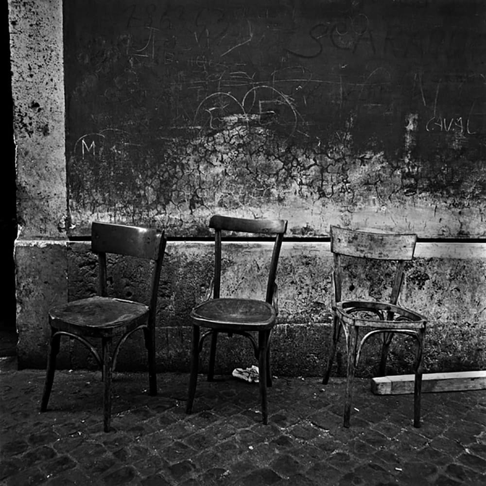 Stephan Brigidi, Three Chairs, Trastevere, 1977