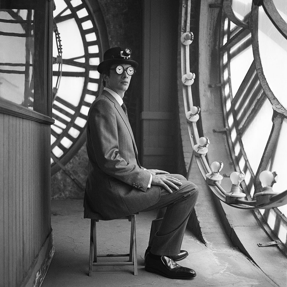 Rodney Smith, Collin Seated with Clock Glasses, New York City, 2005