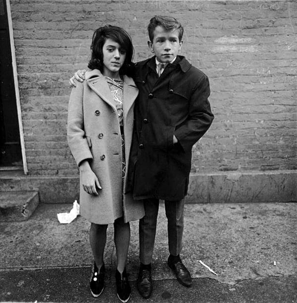 Diane Arbus, Teenage couple on Hudson Street, N.Y.C. 1963