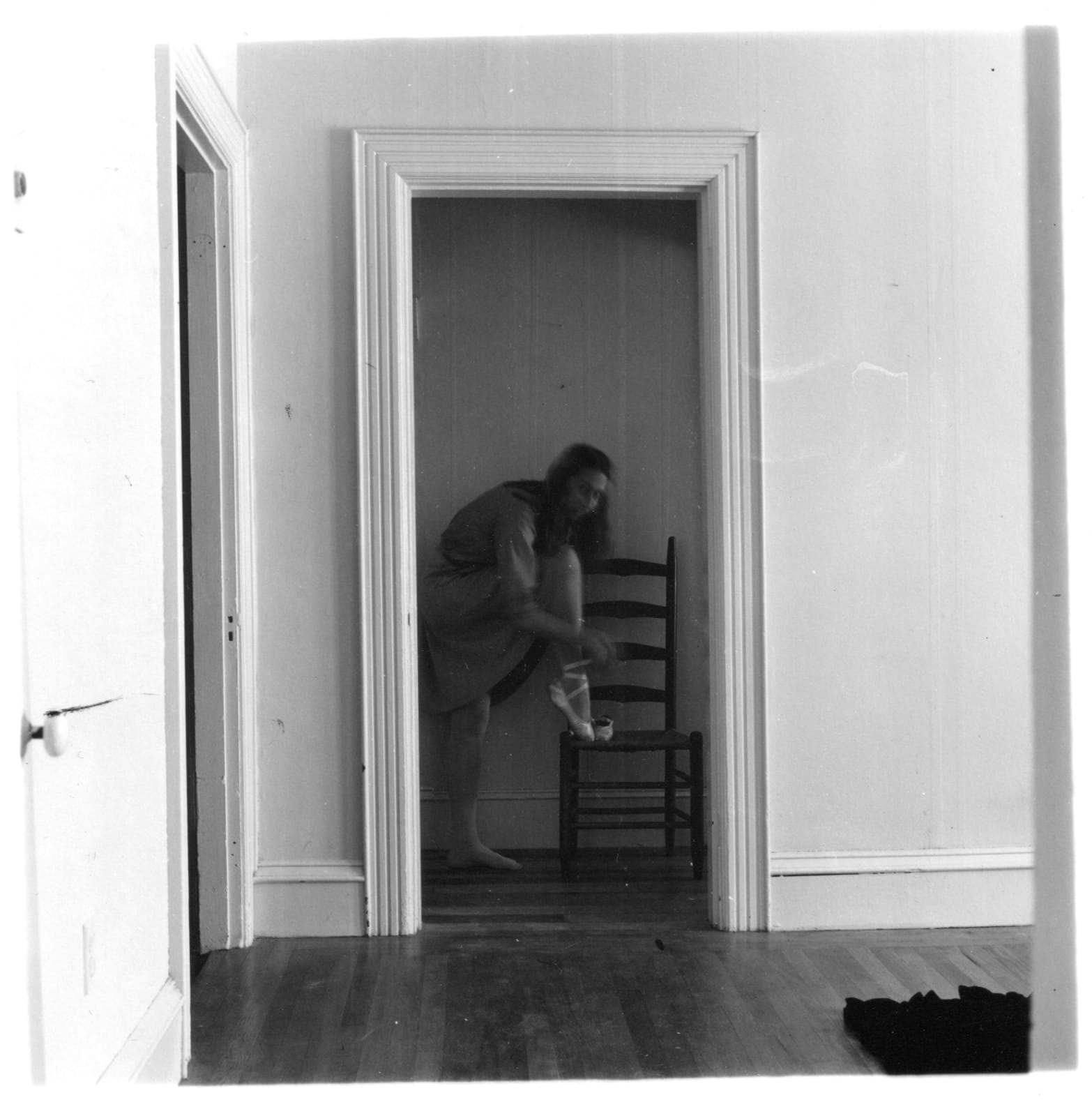 Francesca Woodman, Untitled (Sloan Rankin and Ballet Slipper), Meeting Street, Providence, Rhode Island, 1977