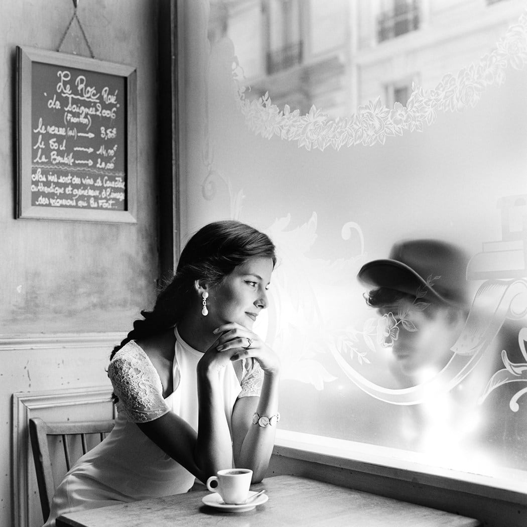 Rodney Smith, Mira Looking through window at Wessel, Paris, France, 2007