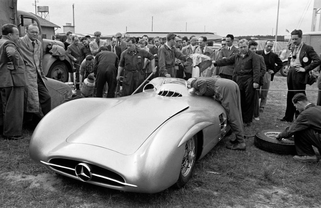 Jesse Alexander, Mercedes-Benz W196 R 'Type Monza' Streamliner, French Grand Prix, Reims-Gueux, Reims, France, 1954