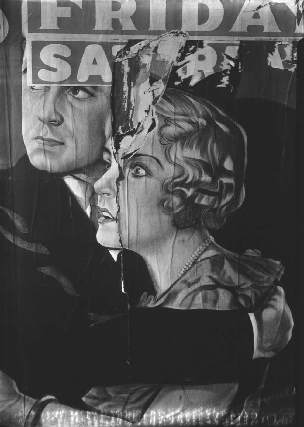 Walker Evans, Torn Movie Poster, Truro, Mass., 1931