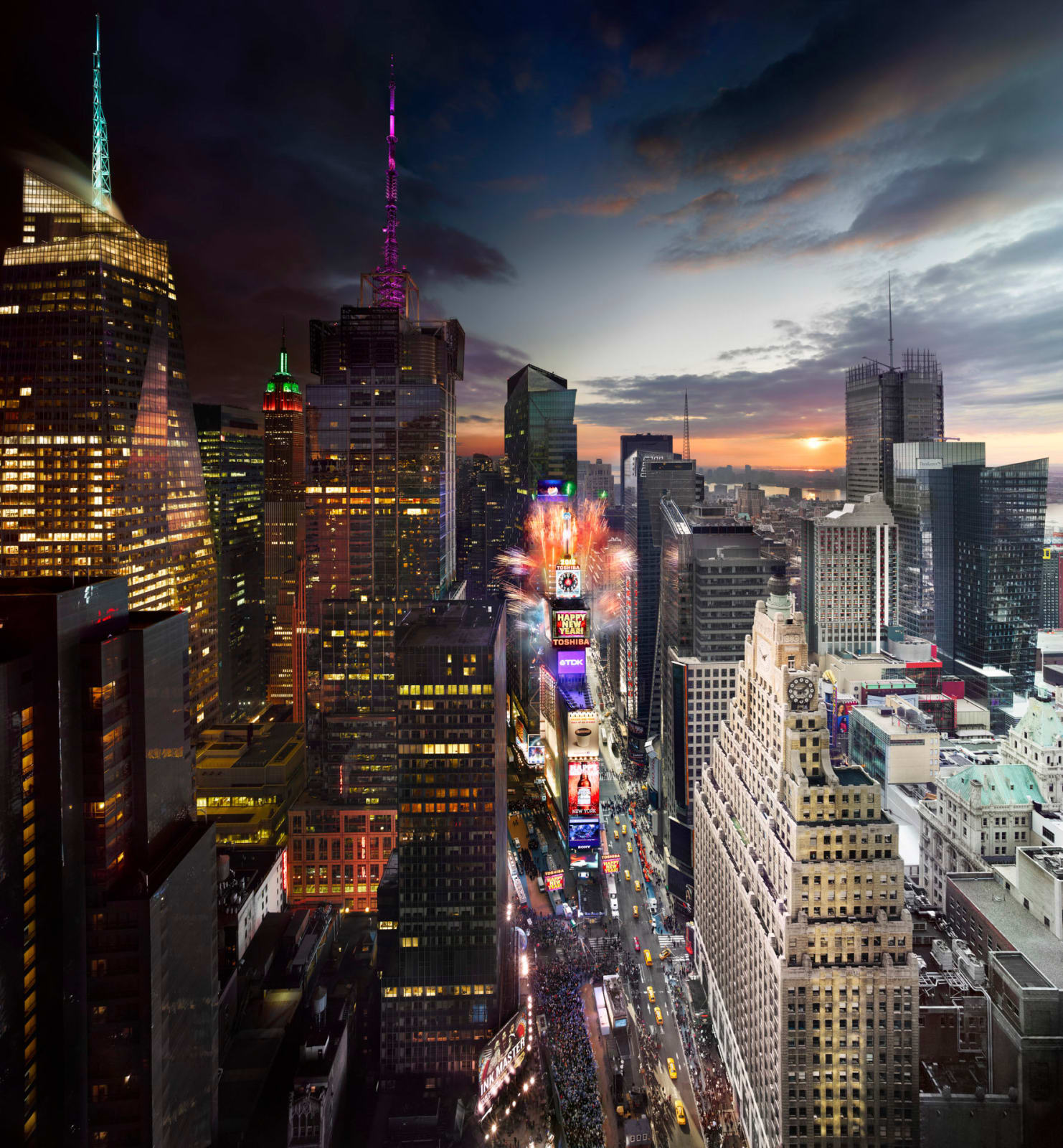 Stephen Wilkes, Times Square, New Years Eve, Day to Night™, 2012